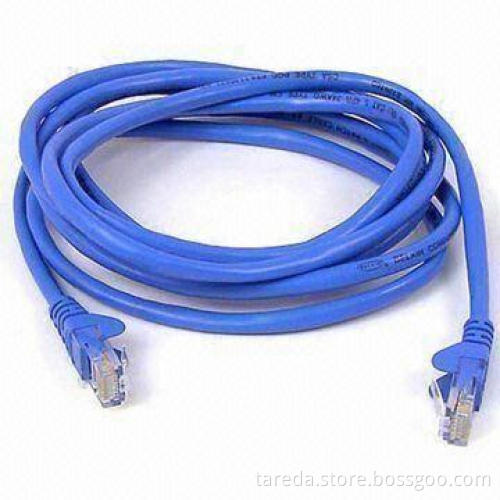 CAT 5e LAN Cable with Bare Solid/Stranded Copper Conductor and Color-coded PE Insulation